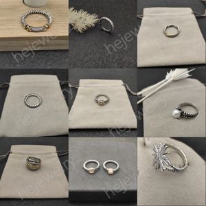 Vintage DY cable diseñador anillo joyería anillos de alambre retorcido para mujeres damas anillo para hombre sin deslustre para hombres cobre x regalo de aniversario zh147 E