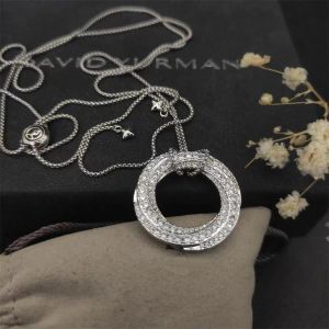 Dy Senior Designer Collier Pendentif Femme Classique Hommes Diamant Vintage Bateau Ancre Coeur Collier Longueur 45 cm-90 cm Bijoux Festival Cadeau