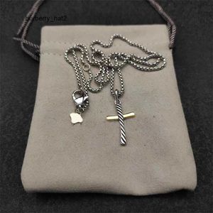 Dy Simple Men Collier Long Tweed Tweed Cable Wire Man Chain de pendentif Perle Pearl Diamond Designer Collier For Woman Gift