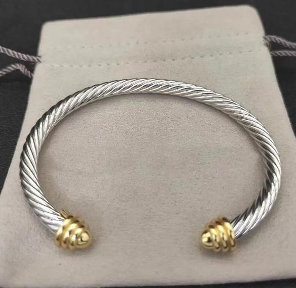 DY torsadé Bracelet Bracelets concepteur pour les femmes or Sier perle croix diamant hanche bijoux chauds fête de mariage cadeau