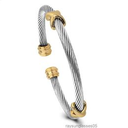 Dy Twisted Bracciale Classico Braccialetti di lusso Designer per le donne Gioielli di moda Oro Argento Perla Croce Diamante Hip Hot Gioielli Festa di nozze Regalo All'ingrosso 016vpw