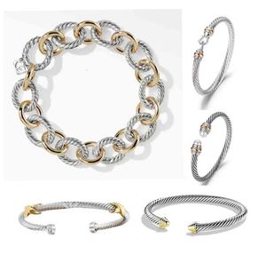 DY gedraaide armband klassieke luxe armbanden ontwerper voor vrouwen mode-sieraden goud zilver Parel kruis diamant hip hot sieraden feest huwelijkscadeau