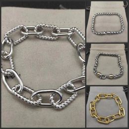 Dy torsadé designer bijoux bracelet de luxe designer femmes bracelet de qualité supérieure chaîne resplendissante plaqué or bracelets anniversaire de mariage présente zh162 E4
