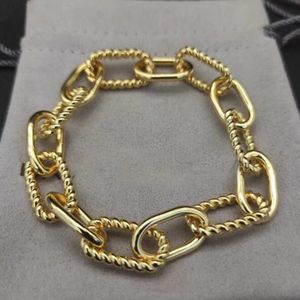 Dy vintage plaqué argent bracelet bijoux designer pour femmes bracelet hommes cercle chaîne créateur de mode bracelets simples Saint Valentin mariage zh162 E4