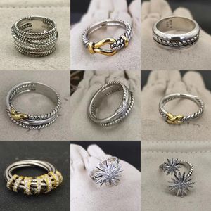 DY X-serie gedraaide ring met prachtige parels, ideaal voor vriendinnen en geliefden als designer sieraden voor trouwringen