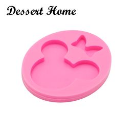 DY0075 DIY Epoxy Resin Molds Muiskop en Bow Shape Silicone Mold voor sleutelchains sieraden maken Accessoires Tools Tools