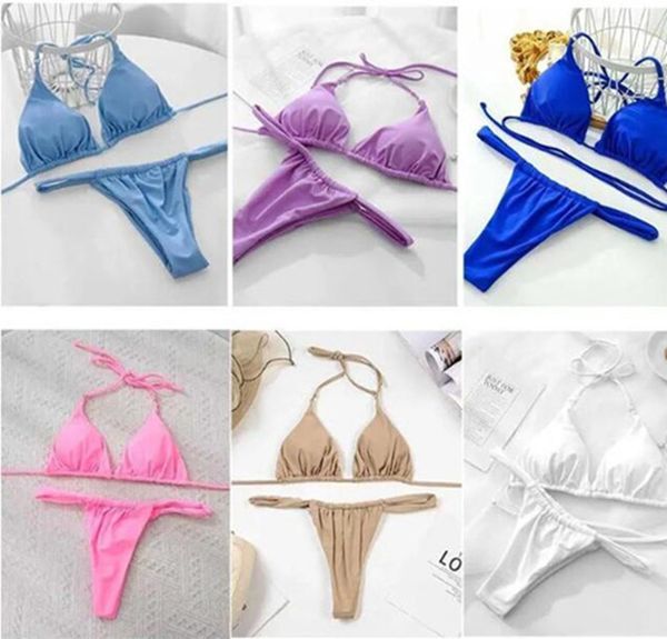 DY19SWIMWEAR diseñador Bikini Letter Beach Swimwear Skim GRATIS 2 piezas Triángulo Bikini Bikini ropa interior para mujeres Sexy Women's Women's Wear