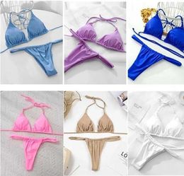 DY23SWIMWEAR diseñador Bikini Letter Beach Swimwear Skim GRATUITO de 2 piezas Triángulo Bikini Bikini Ayera para mujeres Sexy Women's Women's Wear's Wear