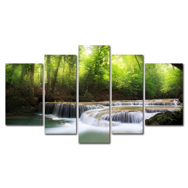 Pintura al óleo DYC 10091 5PCS Paisaje Lienzo Impresión Arte