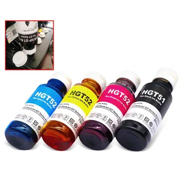 Kit d'encre de colorant Compatible pour HP GT51 GT52 GT 51 52 pour GT5810 GT5820 5810 5820 IMPRIMANCE DE BUR