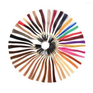 Tinte Rin Tabla de colores de cabello humano 30 Stand20cm interruptor para extensiones herramientas de salón anillo de muestra de teñido