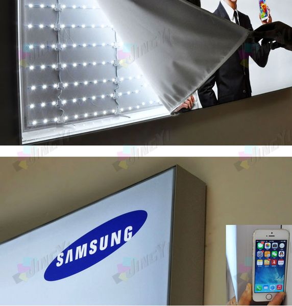 Caja de luz LED de aleación de aluminio con pantalla de banner de tela de poliéster de sublimación de tinte
