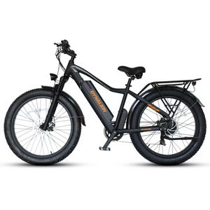 Dynalion Elektrofahrrad für Erwachsene, 26 Zoll, fetter Breitreifen, 48 V, 16 Ah, Li-Ionen-Akku, 750 W Motor, Scheibenbremse vorne und hinten, Shimano 7-Gang-Umwerfer, Mountainbike, UL-zertifiziert U0330