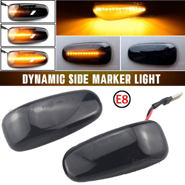 Lámpara LED de señal de giro de flujo dinámico, indicador lateral, luz intermitente secuencial para Mercedes BENZ Clase E W210 Clase C W202 W208