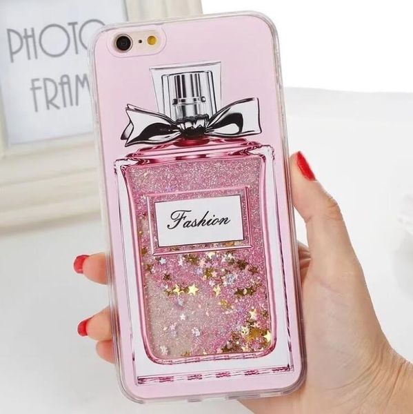 Bouteille de parfum dynamique paillettes liquide housse de téléphone pour iPhone12 12mini 12pro max 11 Pro X XR XS Max 8 7 6 6S Plus