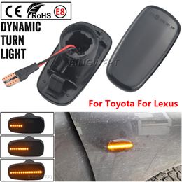 Luz de indicador lateral dinámica para Lexus IS200 300 LS430 UCF30 Scion xB para Toyota Prius Kluger Wish Altezza Isis Crown Comfort RAV4