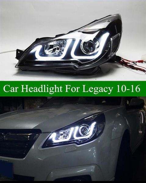 Clignotant dynamique pour phare de voiture Subaru Legacy 2010-2016 LED feux de jour feux de route Angle yeux phares assemblée