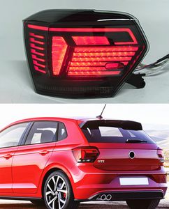 Luz trasera de señal de giro dinámica para VW Polo, luz trasera LED 2019-2021, lámpara de marcha atrás y freno trasero, accesorios para coche