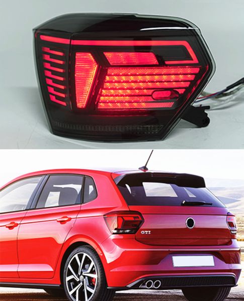 Clignotant dynamique feu arrière pour VW Polo LED feu arrière 2019-2021 frein de course arrière feu arrière accessoires de voiture