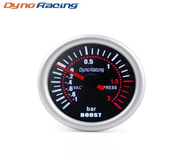 Dynoracing 2039039 52mm Universal Smoke Len Turbo Boost Gauge Bar LED puntero Digital Boost Gauge 12V medidor de coche BX10132727517