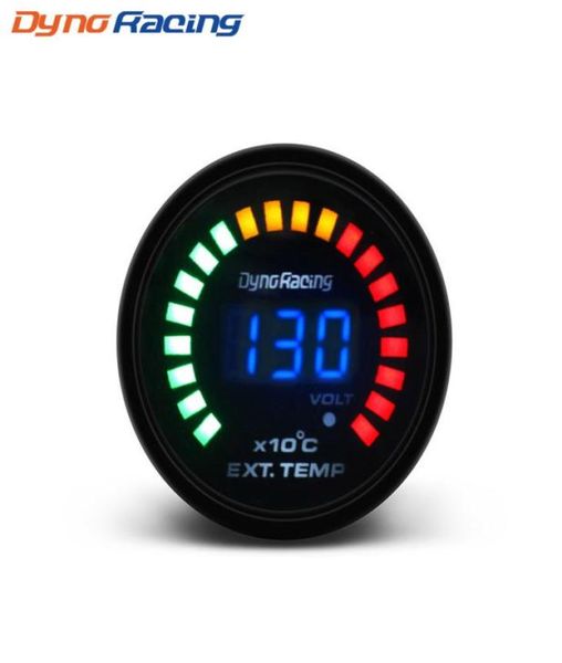 Dynoracing 2quot 52MM Digital 20 LED EGT Indicador de temperatura de gases de escape Auto Car Styling EGT medidor de temperatura medidor de coche BX1014587016268