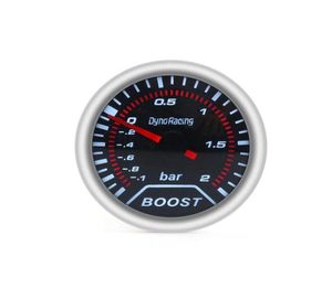 Dynoracing 2quot 52mm Universal 12V LED lente de humo 102BAR Turbo Boost Gauge Meter Turbo Boost Meter9011876