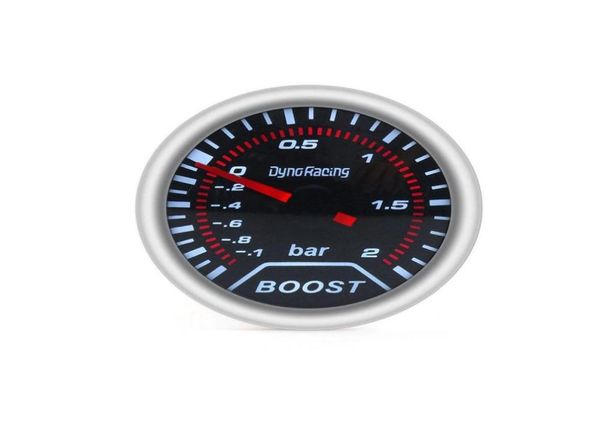 Dynoracing 2quot 52mm Universal 12V LED lente de humo 102BAR Turbo Boost Gauge Meter Turbo Boost Meter7379083