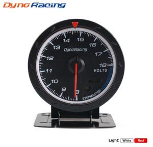 Dynoracing 60 mm Voltmètre 818V Tension Gauge d'éclairage blanc rouge Volt Gauge Car.