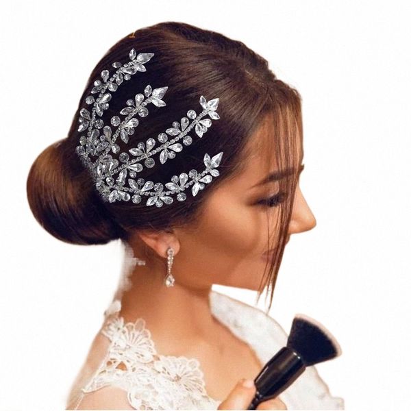 DZ042 Sier Gold Rhineste Batpins Diarra de la boda Bodywear Bridal Handmade Party Hair Jewelry for Women Tiaras 80fh#