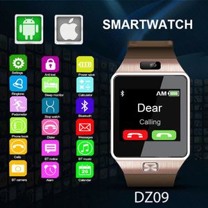 DZ09 Smart horloge Bluetooth Wearable Apparaten Smart Horloge Voor iPhone Android Telefoon Horloge Met Camera Klok SIM TF Slot Armband DHL levering