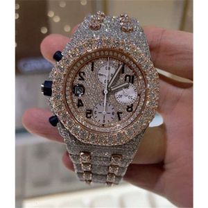 Dzoj Luxury Watch Mens Watch Digner Watch Mouvement de haute qualité Regarder Men Moisanite Watch Iced Out Watch Diamond Watch Montre Automatic Mechanical Watch 0925GF9