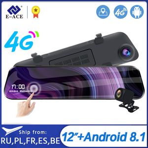 E-AC D14 12 inch 4G Android Achteruitkijkspiegel Auto DVR 1080P GPS WIFI ADAS DASH CAM Dual Lens Recorder Auto Camera Registrar DVRS