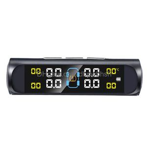 E-Ace Solar Tpms Monitor de neumáticos de coche Sensor de presión sistemas de alarma de seguridad pantalla Digital entrega de caída de neumáticos