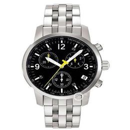 E – montre chronographe pour hommes, bracelet tout en acier, verre saphir, modèle T17 1 586 52, mouvement suisse ETA T17158652 T17 bo302D