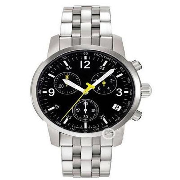 E – montre chronographe pour hommes, bracelet tout en acier, verre saphir, modèle T17 1 586 52, mouvement suisse ETA T17158652 T17 bo199K
