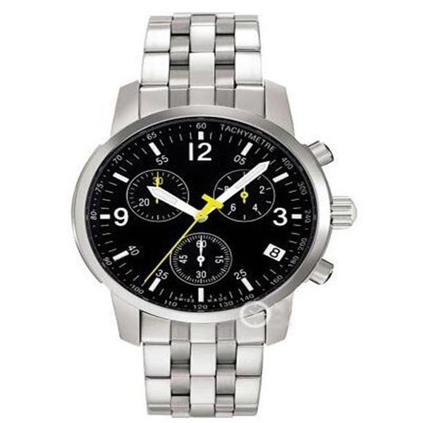 E – montre chronographe pour hommes, bracelet tout en acier, verre saphir, modèle T17 1 586 52, mouvement suisse ETA T17158652 T17 bo303V