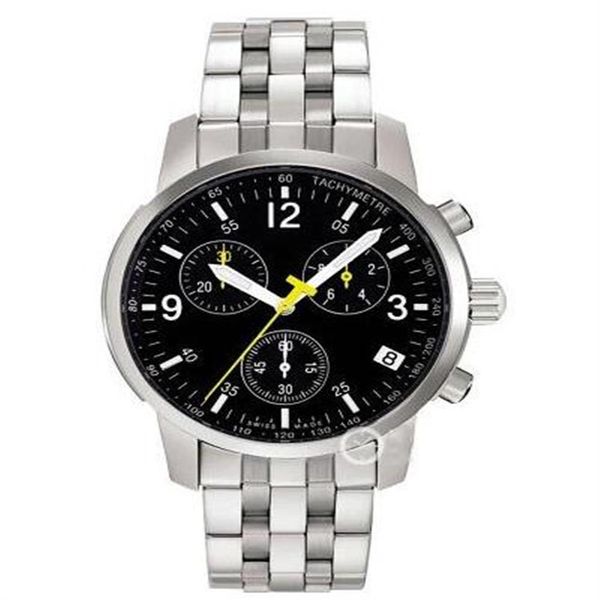 E – montre chronographe pour hommes, bracelet tout en acier, verre saphir, modèle T17 1 586 52, mouvement suisse ETA T17158652 T17 bo247N