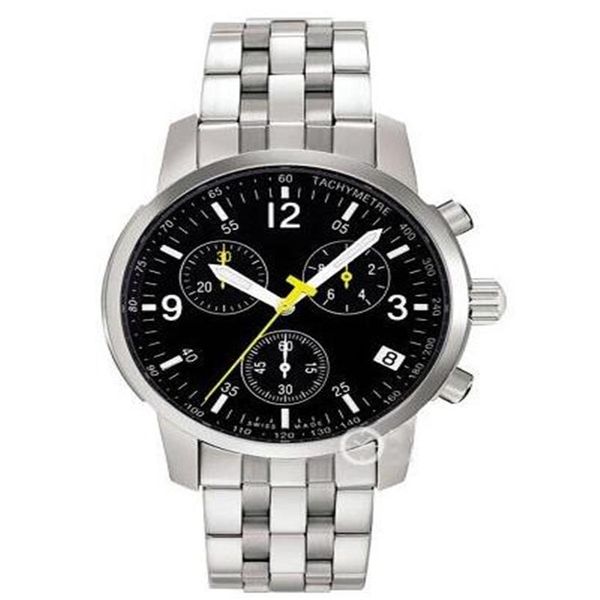 E – montre chronographe pour hommes, bracelet tout en acier, verre saphir, modèle T17 1 586 52, mouvement suisse ETA T17158652 T17 bo302D