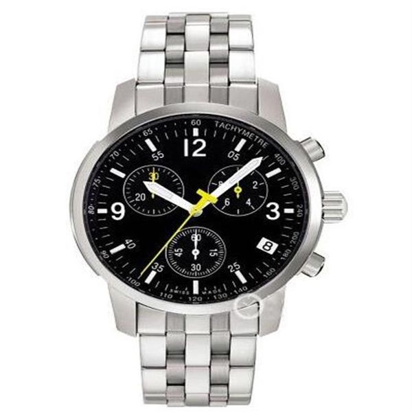 E – montre chronographe pour hommes, bracelet tout en acier, verre saphir, modèle T17 1 586 52, mouvement suisse ETA T17158652 T17 bo232P