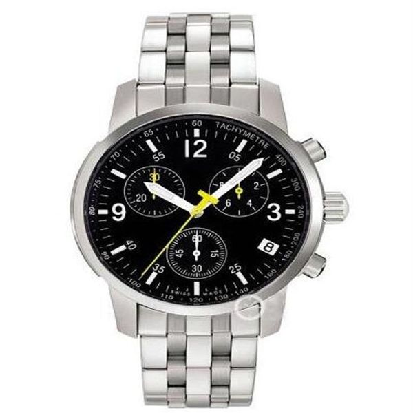 E – montre chronographe pour hommes, bracelet tout en acier, verre saphir, modèle T17 1 586 52, mouvement suisse ETA T17158652 T17 bo223h