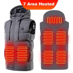 E-BAIHUI 7 zones 9 zones gilet à capuche chauffant chaleur électrique vêtements chauds intelligents taille asiatique hommes veste de chauffage électrique chauffe-corps sans banque de charge