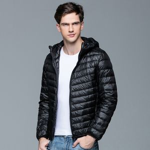 E-BAIHUI Outdoor Hooded Down Jassen Mannen Winter Witte Eend Katoenen Jas Sport Warme Korte Paragraaf Winddicht Warme Comfortabele Tops 001