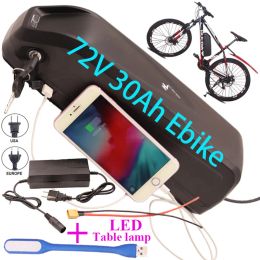 E-ciclismo E-bicicleta Batería 18650 Celdas Pack 72V 20AH 30AH 40AH 750W 1000W 1500W Batería de litio de bicicleta potente