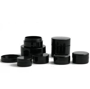 Mini Travel Plastic Black Lege Cream Jar 1G 2G 3G 5G 10G 20G Portable Pot Box Nail Art Cosmetische Bead Make -up opslagcontainer