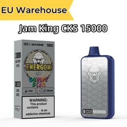 Cigarrillo electrónico vape desechable Jam King CKS ENERGON 15000 PUFF VAPE 24 ml E Liquid Power Pantalla Pantalla USB-C Carga 650 mah Batería pluma vs puff 10000 15k 16k 20k