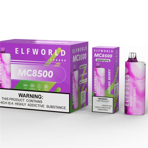 E Cigarette Elf World Puff 8500 Vape Puff Vape 16ML 650mAh Batterie rechargeable en vrac électronique Cig en gros de la vape Vs Elux Legend 3500