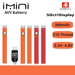 Batterie de vape de cigarette électronique 380 mah préchauffage rechargeable pour cartouche marque originale entrepôt local en gros 510 fil batterie de remplacement pod marque privée