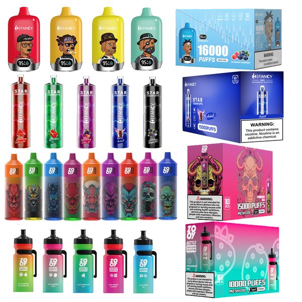 E Cigarrillo Vapers Bang Box Puff 12k PuffBar Vapes desechables Pluma 650MAH 23ML Cartucho precargado Dispositivo vaporizador Cigarrillo electrónico Vape Puffs desechables