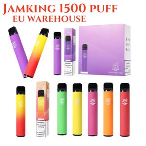 E cigarrillos desechables vape jam king 1500 hojaldre vape eu almacén 4.8ml sabor a jugo 850 may