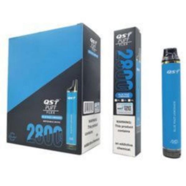 E Cigarettes Original 100% QST Puff flex 2800 mah 8ml 0% 2% 5% vape jetable autorisé 28 bonnes saveurs en stock